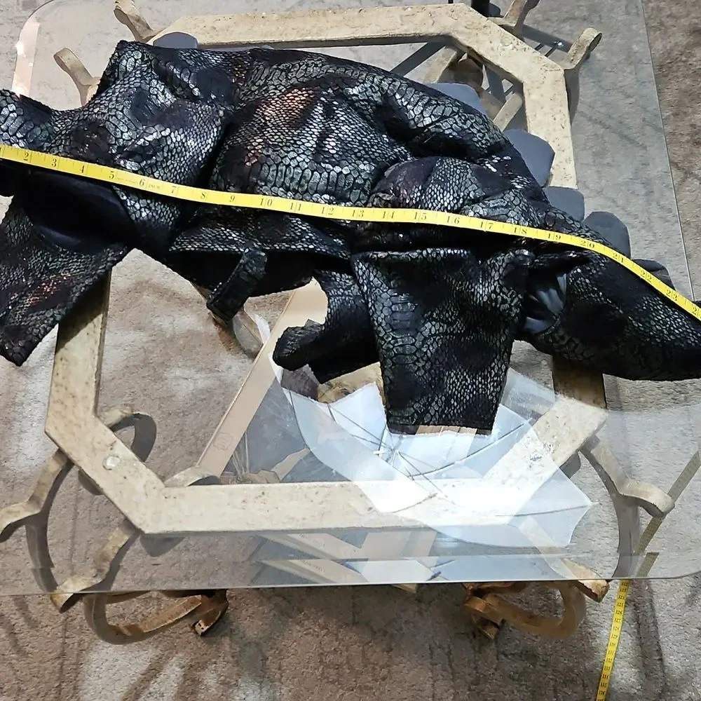 Animal Planet Stegasaurus Costume for Pets - Black and Gray Size Medium